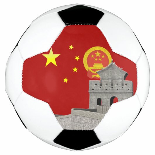 中国の旗 サッカーボール (正面)