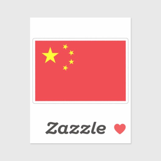 中国の旗 シール (シート)