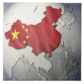 中国の旗 タイル (正面)