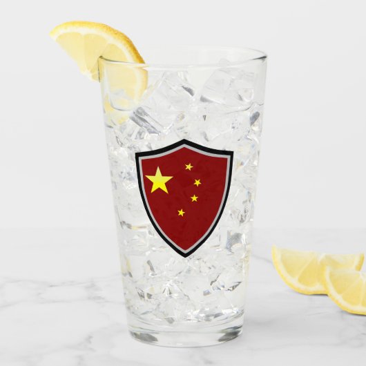 中国の旗 タンブラーグラス (アイス正面)