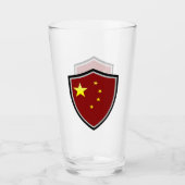 中国の旗 タンブラーグラス (正面)