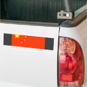 中国の旗 バンパーステッカー (トラック上)