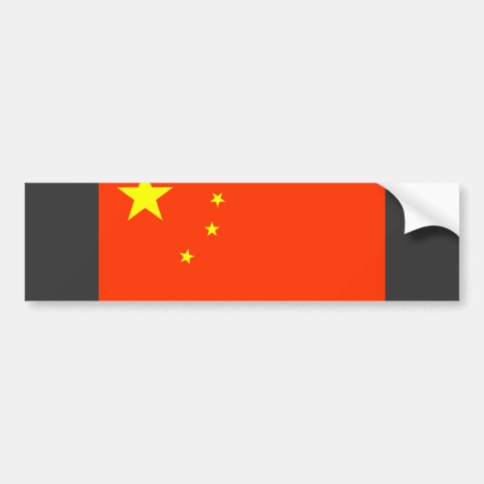 中国の旗 バンパーステッカー (正面)