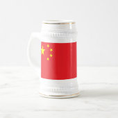中国の旗 ビールジョッキ (正面左)