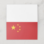 中国の旗 プレイスカード (外部開封)