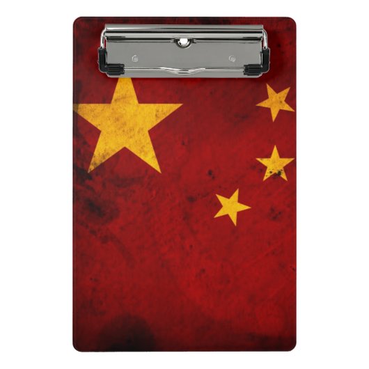 中国の旗 ミニクリップボード (正面)