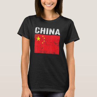 中国の旗 ヴィンテージ レトロ 中国人 Tシャツ