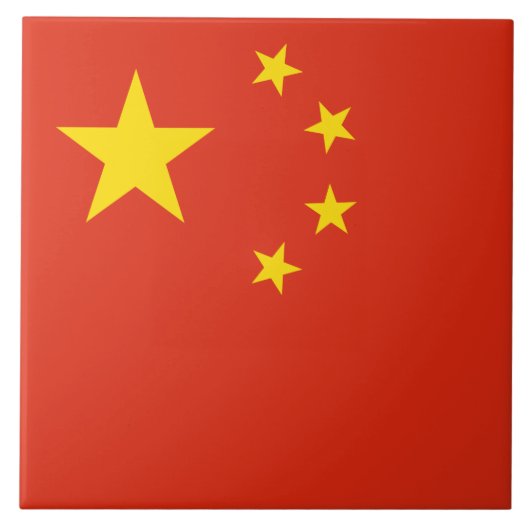 中国の旗(中国)セラミックタイル タイル (正面)
