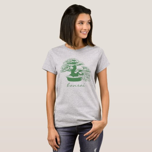 中国の日本の盆栽の女性 Tシャツ (正面フル)