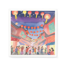 中国の旧正月 | お祝いの水彩画