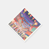 中国の旧正月 | お祝いの水彩画 スタンダードカクテルナプキン (角)