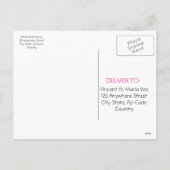 中国の旧正月(サル) シーズンポストカード (裏面)