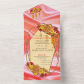 中国の春フェスティバル オールインワン招待状 (内側)