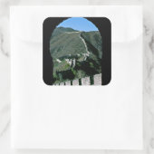 中国の有名な万里の長城 - 北京、アジア スクエアシール (バッグ)