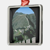 中国の有名な万里の長城 - 北京、アジア メタルオーナメント (左)