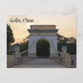 中国の桂林の古い橋 - ポストカード (正面)