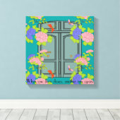 中国の歴史フランスの的ドア キャンバスプリント (インサイチュ (ウッドフロア))