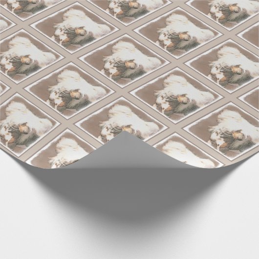 中国の毛のない絵画オリジナルドッグアート ラッピングペーパー (角)