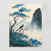 中国の水彩画の風景