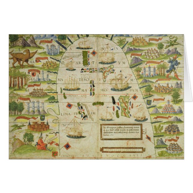 中国の海、「ミラー地図書のファクシミリの地図 (正面横)