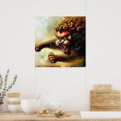 中国の獅子(10) ポスター (キッチン)