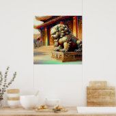 中国の獅子(16) ポスター (キッチン)