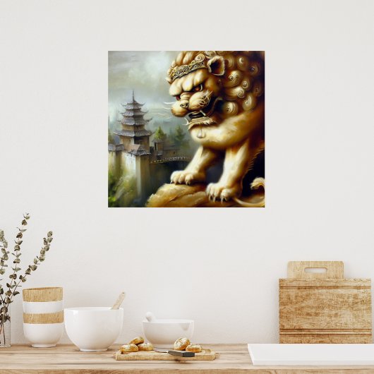 中国の獅子(19) ポスター (キッチン)