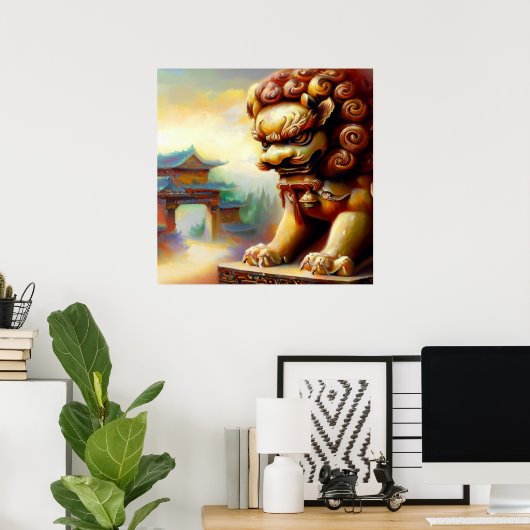 中国の獅子(24) ポスター (ホームオフィス)