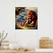 中国の獅子(29) ポスター (キッチン)