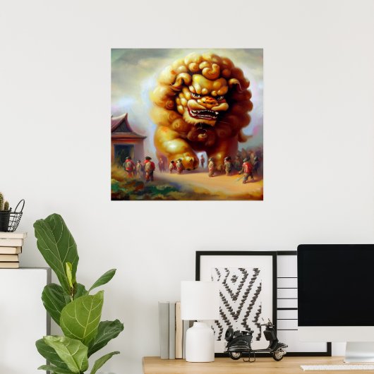 中国の獅子(33) ポスター (ホームオフィス)