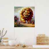 中国の獅子(33) ポスター (キッチン)