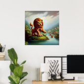 中国の獅子(35) ポスター (ホームオフィス)