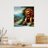 中国の獅子(36) ポスター (キッチン)