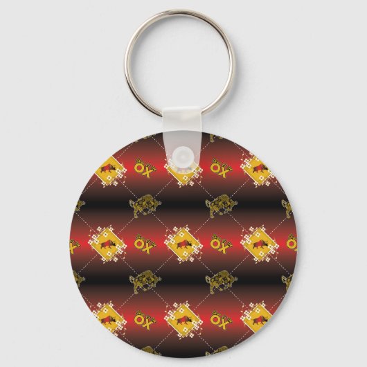 中国の生まれ年のフローラエレガント キーホルダー (正面)