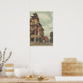 中国の町と建築伝統的構造 ポスター (キッチン)