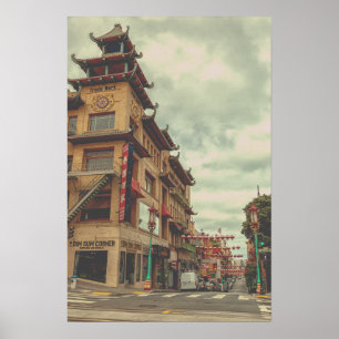 中国の町と建築伝統的構造 ポスター