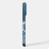 中国の白い青いドラゴンのアートファンタジーデザイン iPhoneケース (右側面)