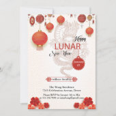 中国の白と金の幸せな新年おめでとう 蛇の年 シーズンカード (正面)