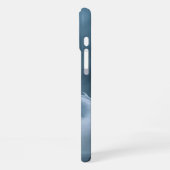 中国の白と青のドラゴンアートファンタジーデザイン iPhoneケース (左側面)