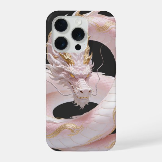 中国の白金龍アートファンタジーデザイン付き iPhoneケース (裏面)