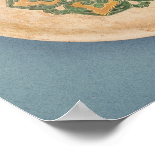 中国の皿 ポスター (角)