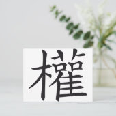 中国の看板 パワー ポストカード (スタンド正面)