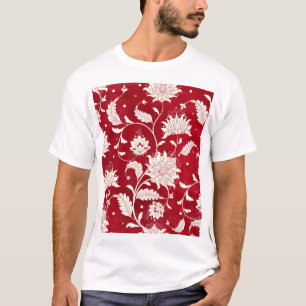中国の磁器の模倣:フローラ絵を描の Tシャツ