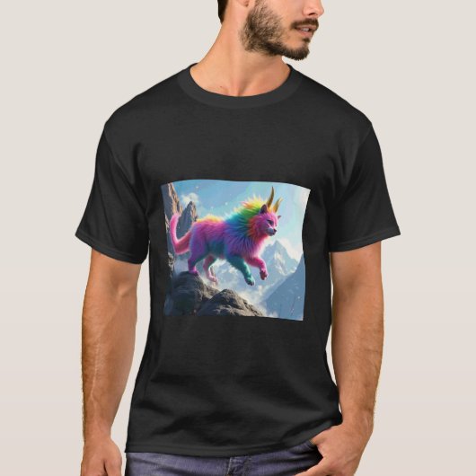 中国の神話に登場する虹の冠を被った伝説の猫、ゾウウー Tシャツ (正面)