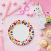 中国の福猫、竜、パンダ ペーパープレート (パーティー)