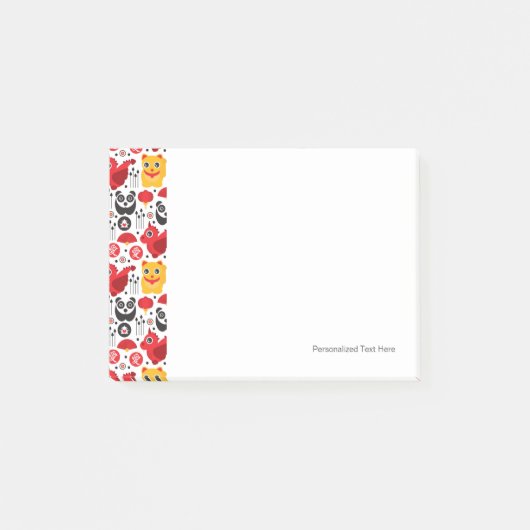 中国の福猫、竜、パンダ ポストイット (正面)