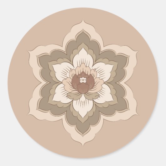 中国の秋の青銅の宝頂花 ラウンドシール (正面)