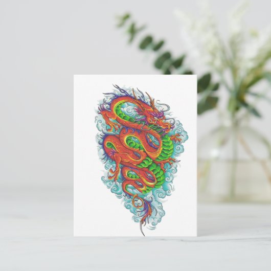 中国の竜2 ポストカード (スタンド正面)