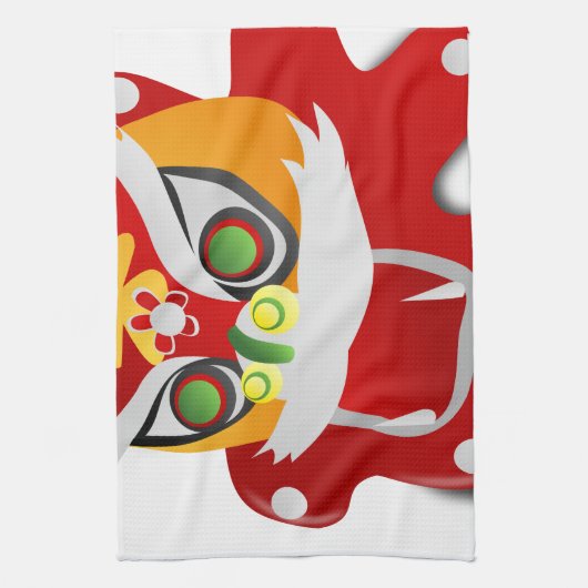 中国の竜 キッチンタオル (縦)