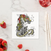 中国の竜 スタンダードカクテルナプキン (インサイチュ)